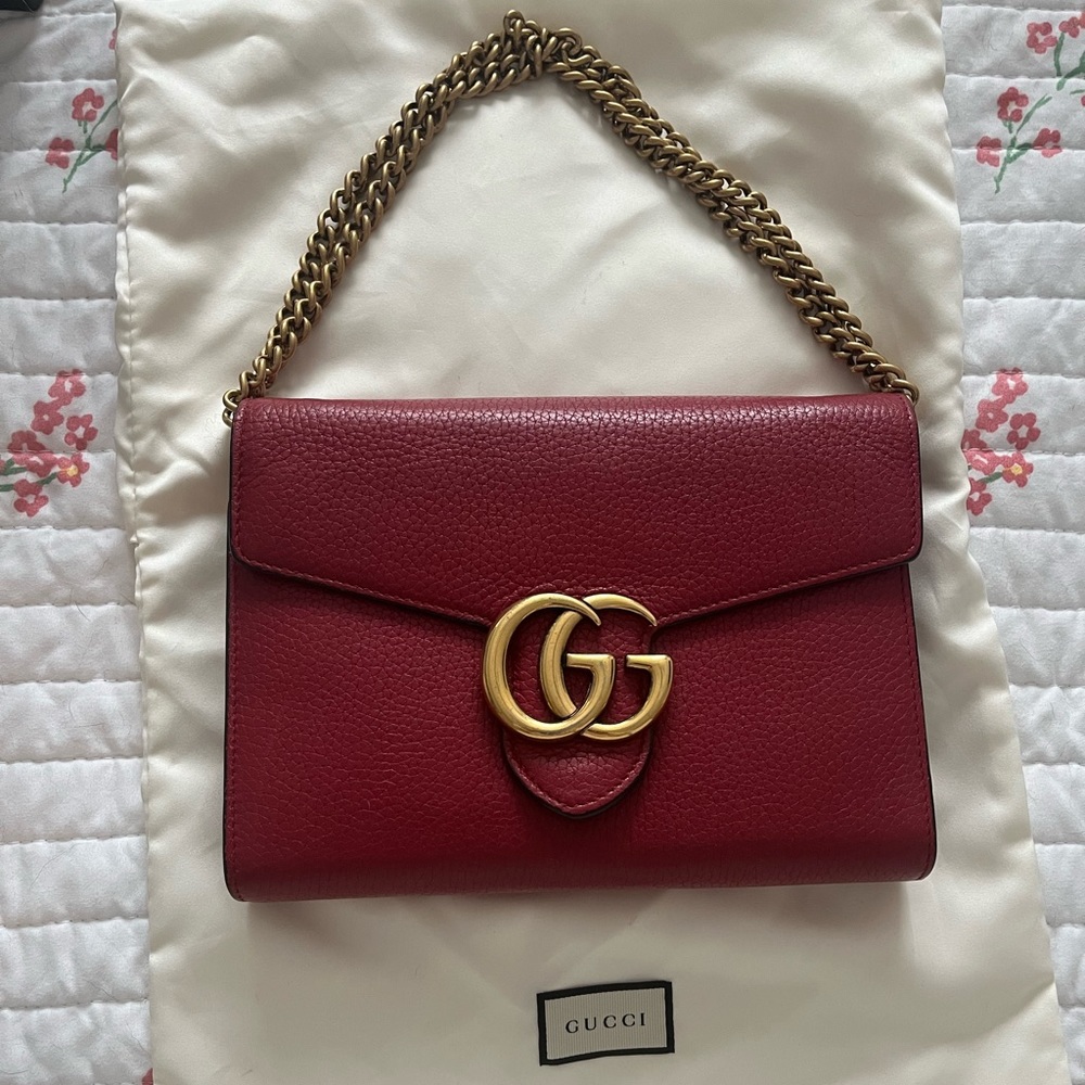 Gucci bag with proof of purchase dust bag and box